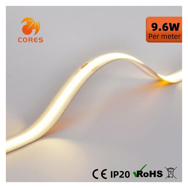 320chips/m COB Strip 9.6W 12/24V CIR90