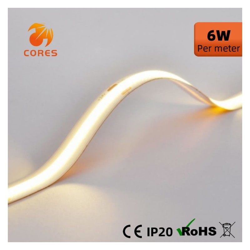 4MM 480chips/m COB Strip 6W 12/24V CIR90