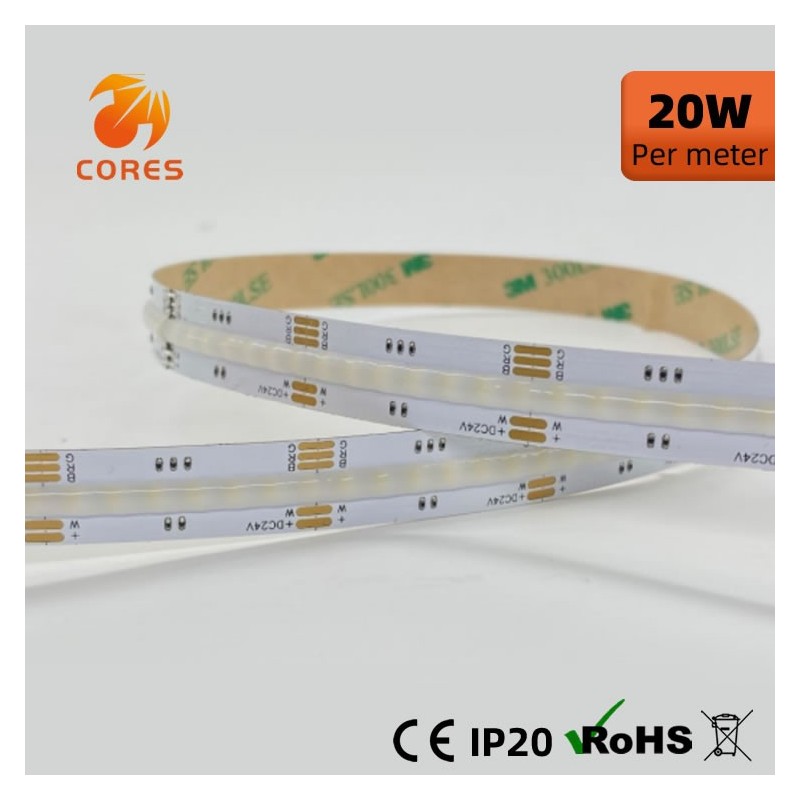 RGBW 896chips/m COB Strip 20W 24V